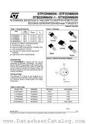 STB25NM60N-1 datasheet pdf ST Microelectronics