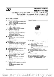 M36W0T7040T0 datasheet pdf ST Microelectronics