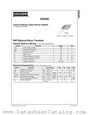 KSA940TU datasheet pdf Fairchild Semiconductor