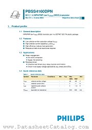 PBSS4160DPN datasheet pdf Philips