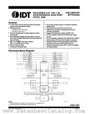 IDT70V658S10DR datasheet pdf IDT