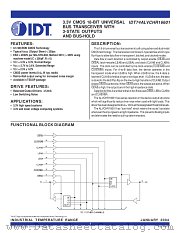 IDT74ALVCHR16601PA8 datasheet pdf IDT