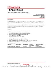 HD74LV2G126A datasheet pdf Renesas