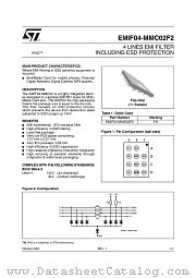 EMIF04-MMC02F2 datasheet pdf ST Microelectronics
