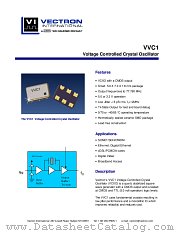 VVC1 datasheet pdf Vectron