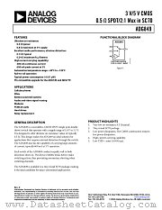 ADG849YKSZ-REEL7 datasheet pdf Analog Devices