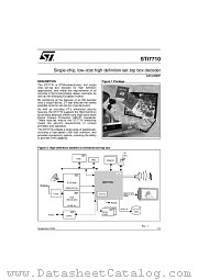 STI7710ZUA datasheet pdf ST Microelectronics