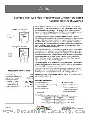 A1184LLHLT datasheet pdf Allegro MicroSystems
