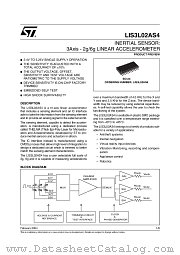 LIS3L02AS4 datasheet pdf ST Microelectronics