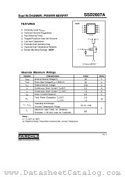 SSD2007ASTF datasheet pdf Fairchild Semiconductor