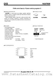 NJU7600 datasheet pdf New Japan Radio
