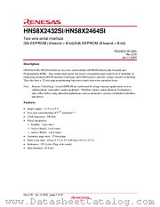 HN58X2432SFPIE datasheet pdf Renesas