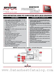 BCM7031 datasheet pdf Broadcom
