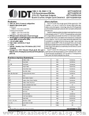 IDT71V25781S166BGI datasheet pdf IDT