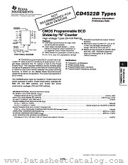 CD4522BPWR datasheet pdf Texas Instruments