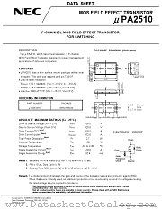 UPA2510 datasheet pdf NEC