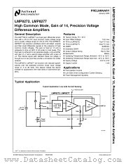 LMP8272MAX datasheet pdf National Semiconductor