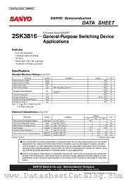 2SK3816 datasheet pdf SANYO