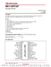 M61110GP datasheet pdf Renesas