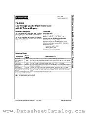 74LCX00MTC datasheet pdf Fairchild Semiconductor