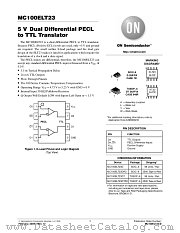 MC100ELT23DT datasheet pdf ON Semiconductor
