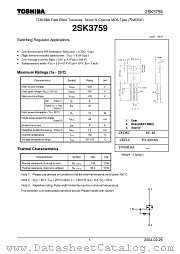 2SK3759 datasheet pdf TOSHIBA