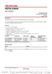 HD74LVU04A datasheet pdf Renesas