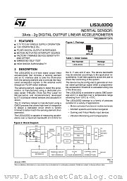 LIS3L02DQ datasheet pdf ST Microelectronics
