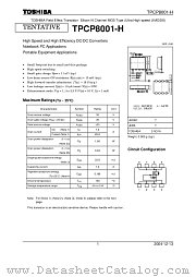 TPCP8001-H datasheet pdf TOSHIBA