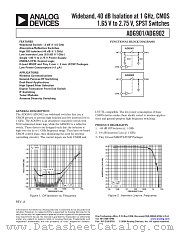ADG901BRM-REEL7 datasheet pdf Analog Devices
