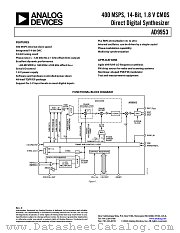 AD9953YSV datasheet pdf Analog Devices
