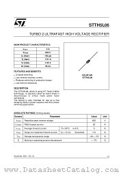 STTH5L06RL datasheet pdf ST Microelectronics
