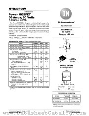 MTB30P06VG datasheet pdf ON Semiconductor