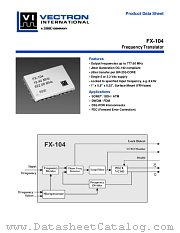 FX-104 datasheet pdf Vectron