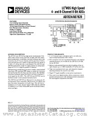 5962-8876404XX datasheet pdf Analog Devices