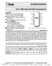 SP3222EUCA-L datasheet pdf Sipex Corporation