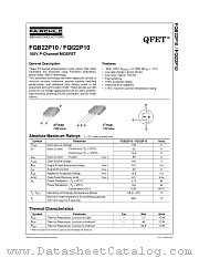 FQB22P10TM datasheet pdf Fairchild Semiconductor