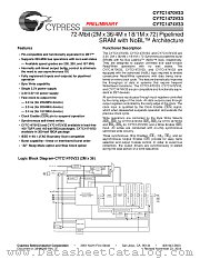 CY7C1474V33 datasheet pdf Cypress