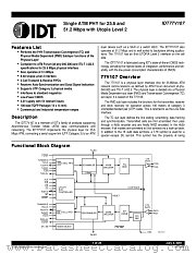 IDT77V107L25PFI datasheet pdf IDT