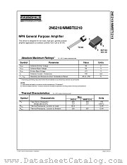2N5210TA datasheet pdf Fairchild Semiconductor