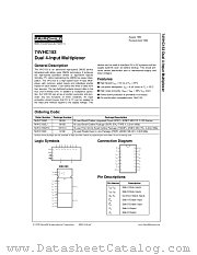 74VHC153MTC datasheet pdf Fairchild Semiconductor