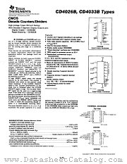 CD4033BPWR datasheet pdf Texas Instruments