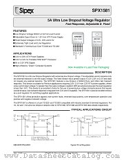 SPX1581T-2.8/TR datasheet pdf Sipex Corporation