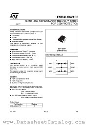 ESDALC6V1P6 datasheet pdf ST Microelectronics