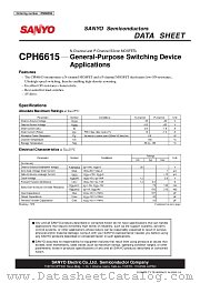 CPH6615 datasheet pdf SANYO