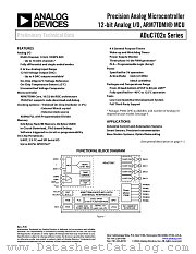 ADUC7021BCP62-U1 datasheet pdf Analog Devices