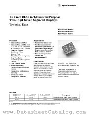 HDSP-521E datasheet pdf Agilent (Hewlett-Packard)