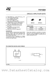 74V1G02 datasheet pdf ST Microelectronics