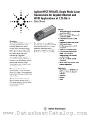 HFCT-5914ATL datasheet pdf Agilent (Hewlett-Packard)