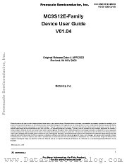 MC9S12E64 datasheet pdf Freescale (Motorola)